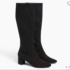 J. Crew Factory Faux-suede heeled boots Item BB162